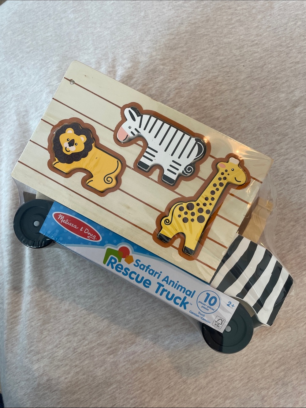 Melissa & Doug Wooden Safari Rescue Truck